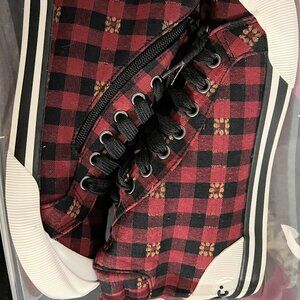 Plaid/Floral Rocket dog high top